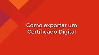 Como exportar Certificado digital [upl. by Traver]