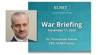 ELNET War Briefing November 11 2024  The Amsterdam Pogrom [upl. by Gnoh]