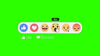 Facebook Reactions 1  Green Screen  Chroma Key [upl. by Neysa]