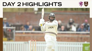 HIGHLIGHTS Surrey battle hard on second day at Somerset [upl. by Ebeohp492]