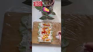 Cucumber Sushi Roll  2 Minute mein khatam bhi ho jayega  Fireless Cooking Recipe shorts [upl. by Ilrac]