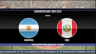 ARGENTINA VS PERÚ  SEMIFINAL  SUDAMERICANO LIMA 2024 [upl. by Lyndsie992]