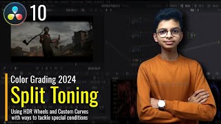 Color Grading 2024  Part 10  Split Toning  Davinci Resolve 19 Tutorial for Beginners [upl. by Esorbma73]