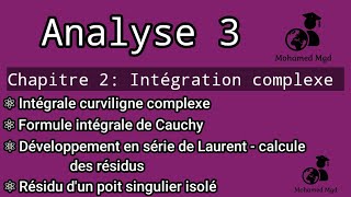 12🔆 analyse 3 smp s3  Chapitre 2Calcul intégrales simples généralisées par la méthode des résidus [upl. by Etnovaj]