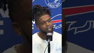 Bills safety Damar Hamlin talks about his first hospital visitor back in January shorts [upl. by Bax]