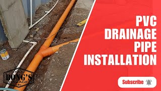 PVC DRAINAGE PIPE INSTALLATION [upl. by Naahs]