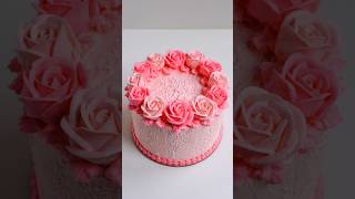 Barbie’s￼ birthday cake Buttercream flowers piped with 116 tip buttercreamflowers short ￼￼ [upl. by Soloma]