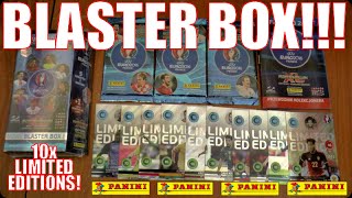 BLASTER BOX OPENING  10x LIMITED EDITIONS  PANINI ADRENALYN XL UEFA EURO 2016™ TRADING CARDS [upl. by Zedekiah]