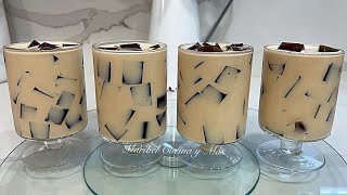 ¡El Mejor POSTRE FRÍO CON GELATINA DE MOSAICOS DE CAFÉ ☕️ Riquísimo 😋 [upl. by Ecnerual]