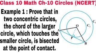 Ch10 NCERT Example 1 class 10  Circle  NCERT Mathematics [upl. by Kirbie713]