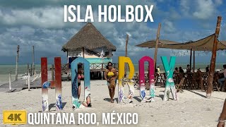 🌴☀️Escape to Paradise 4K Virtual Walking Tour on Isla Holbox Yucatan Mexico 🇲🇽 January 2024 [upl. by Liliane]