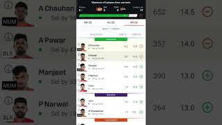 BLR vs MUM team dream11 kabaddi cricket football [upl. by Trauts]