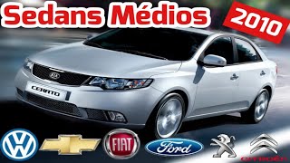 Comparativo  Sedans Médios 2010 Leia a descrição [upl. by Eiromem442]