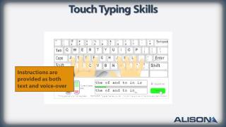 Touch Typing Skills Alison Free Online Course Preview [upl. by Ahter639]