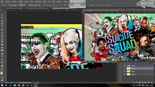 Como Hacer Etiquetas escolares Photoshop CC 2016 2017 [upl. by Schaumberger208]