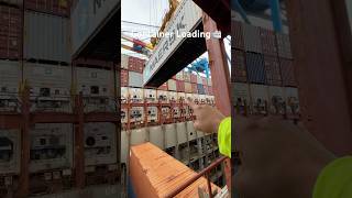 Ship pr container Aise loading hota h🛳️☠️🗿 explore ship shortvideo [upl. by Konstance]