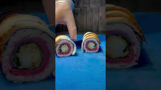 How to make Uramaki tuna sushi with eel spicy mayo and Tobiko sushi recipe youtubeshorts viral [upl. by Ecirahc]