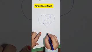 Draw in one touch onetouch draw shortvideo MKartandcraft [upl. by Tamma]