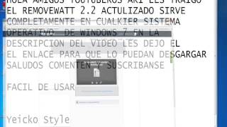 RemoveWATT 22 Validar windows 7 Mediafire [upl. by Roth612]