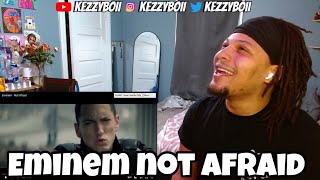 CRAZY WORK  Eminem Not Afraid REACTION [upl. by Ybrek259]