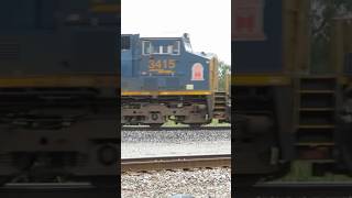 CSX 3415 Georgia Road Emblem Unit as DPU on CSX Q02001 Intermodal Train from Fostoria Oh 912020 [upl. by Alyakcim311]