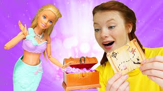 Spaß mit Barbie im Schwimmbad  3 Folgen am Stück  Puppen Video mit Irene [upl. by Alihet344]