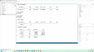 Stata Basics Summarize Tabulate and If Statements [upl. by Auhsot]