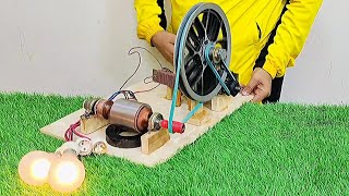 Real experiment to generate 220 volt electricity at home [upl. by Novek323]