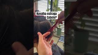 Corte de cabelo ondulado com navalha ondulado cachos cabeleireira cabeleleiro shortsvideo hair [upl. by Holzman997]