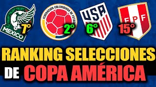 RANKING COPA AMÉRICA Así quedarían las SELECCIONES de la mejor a la peor  Conmebol y Concacaf [upl. by Airdni]