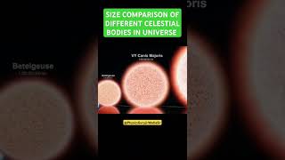 The size comparison of different celestial bodies in universe shorts space universe shortsvideo [upl. by Reyam]