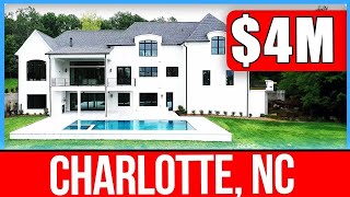 44 Million Luxury Mansion in Charlotte NC Waterfront Home [upl. by Ajed]