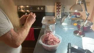 Housnat meat grinder review and operation [upl. by Scuram]