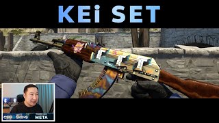 KEi set  AK47 Case Hardened amp TITAN x3 stickers  Gloves gift [upl. by Nee]