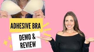 How to Wear an Adhesive Sticky Strapless Bra  Review amp Demo [upl. by Somar]