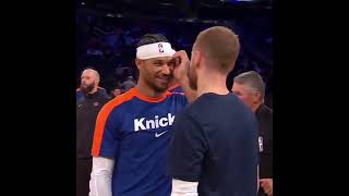 Donte DiVincenzo met up with a few of his former Knicks teammates before the preseason game [upl. by Hailed]