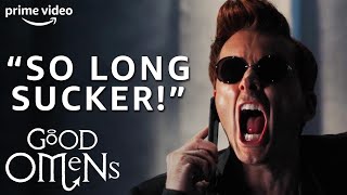 Crowley Traps Hastur in the Answering Machine  Good Omens  Prime Video [upl. by Trout168]