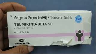 TELMIKINDBETA 50 Tablet  Metoprolol Succinate amp Telmisartan Tablets  TELMIKIND BETA 50 Tablet Use [upl. by Anik979]