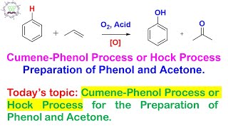 Cumene Phenol Process or Hock Process Basic Concept and Mechanism [upl. by Topping]