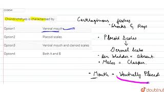 Chondrichthyes is characterised by  12  VERTEBRATAAGNATHA AND PISCES  BIOLOGY  DINESH PUBL [upl. by Joline321]