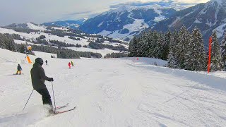 Saalbach Hinterglemm  Austria Ski  5050a  36 km 821 m down 4K Gimbal Double Camera [upl. by Vanda973]