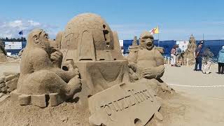 2024 Parksville Beach Sand Sculpting Exhibition [upl. by Miehar]