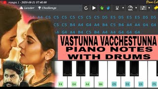 Piano Notes  Vastunna Vachestunna  V Movie  Nani [upl. by Wenoa]