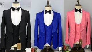 Embroidered Tuxedos Men Suits For Wedding Party Event [upl. by Nigen]