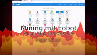 Easy Bitcoin Mining with Eobot  neue SHA256 Version 50  Hilfe [upl. by Nnaeilsel]