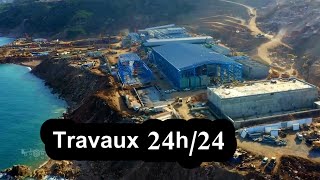 Travaux intensifs 24h24 pour livrer la station de dessalement de Béjaïa dans les délais prévus [upl. by Bendick]