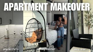 MY APARTMENT MAKEOVER  VLOG ᥫ᭡  aesthetic decor haul funiture cleaning organizing more [upl. by Geordie80]