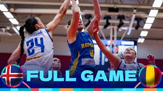 Iceland v Romania  Full Basketball Game  FIBA Womens EuroBasket 2025 Qualifiers [upl. by Hilten]