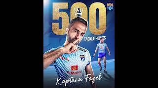 Fazel Atrachali 5⃣0⃣0⃣ Tackle Points In Pro Kabaddi History 😶‍🌫 [upl. by Gordie]