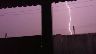 Tempestade com raios e trovões intensos e incríveis na grande Natal  RN 24052022 [upl. by Carper]